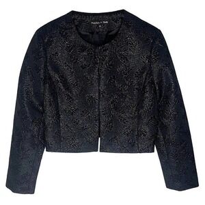 PRESTON & YORK Black Embellished Evening Open Jacket